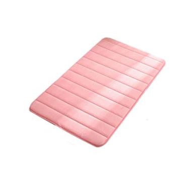 Imagem de SHENGANG Tapete de banho antiderrapante para banheiro tapete de banheiro capacho de espuma de memória tapete absorvente para casa, rosa, 40x60 cm