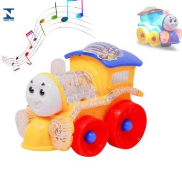 Kit 3 Brinquedo Trem Thomas Trenzinho Infantil Luz Som Bate