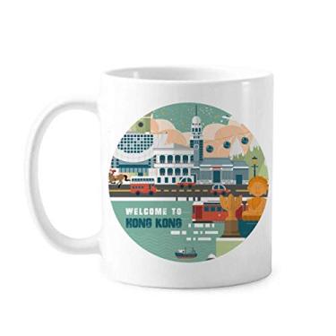 Imagem de Wellcome to Hong Kong China Caneca cerâmica café xícara porcelana louça