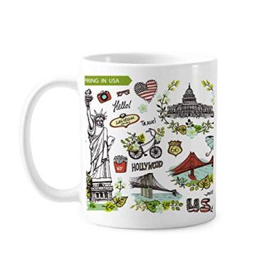 Imagem de Caneca de grafite Spring Liberty Casa Branca EUA cerâmica xícara de porcelana café louça