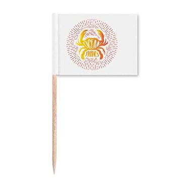 Imagem de Comida de caranguejo para viagem no oceano Art Deco presente moda palito de dente marcadores decoração de festa