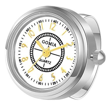 Imagem de Lancardo 1 a 3 Pacote de Relógio Anel Elegante para Mulheres e Homens Relógio Analógico de Quartzo Mostrador Branco Numerais Arábicos Ajustável Ouro Prata Rosa Relógio de Dedo, Prata
