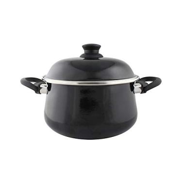 Imagem de Caçarola Bojuda c/Alças 26 Esmaltada Preta - 6000 ml - Ewel