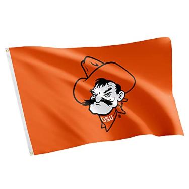 Imagem de Desert Cactus Bandeira de Oklahoma State University OSU Cowboys 100% poliéster para ambientes internos e externos 1,5 m x 1,5 m (bandeira 5)