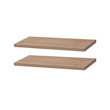 Imagem de Kit 2 Prateleiras 40 x 10cm Carvalho Suporte Invisível