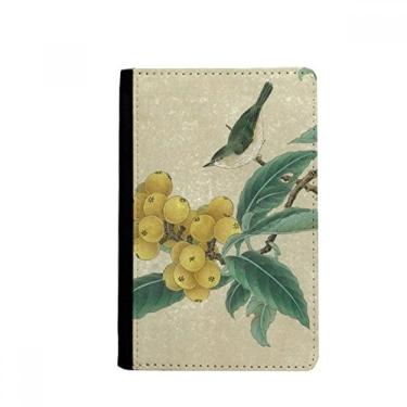 Imagem de Carteira Loquat bordada com penas e pintura chinesa porta-passaporte Notecase Burse carteira porta-cartões