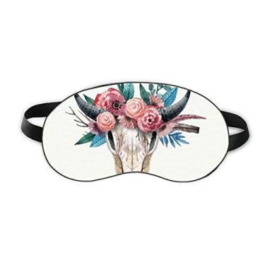 Imagem de Ovelha Bone Rose Ilustration Animal Sleep Eye Shield Capa para sombra noturna macia