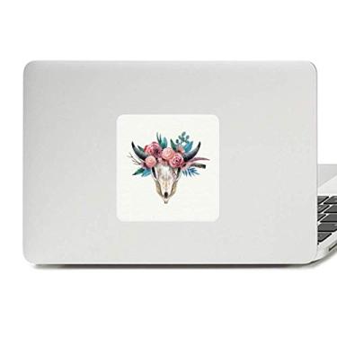 Imagem de Adesivo de vinil com ilustração de rosa de osso de ovelha, adesivo para laptop, decoração de PC