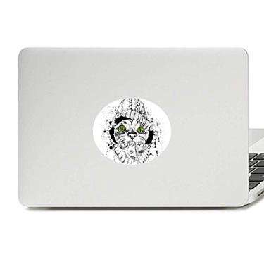 Imagem de Suéter Branco Gato Cabeça Proteger Animal Pet Lover Vinil Emblema Adesivo Laptop Notebook Decalque