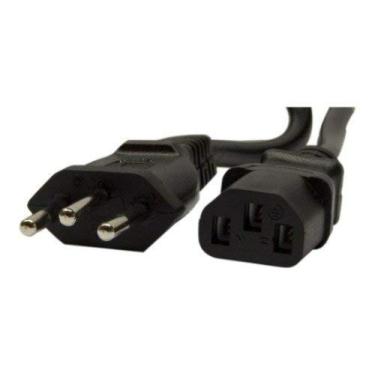 Imagem de Cabo De Força Tripolar P/Computador Novo Padrão 1,20 Metros