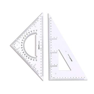 Imagem de Conjunto de régua grande triangular, extrator triangular, 2 peças, size 2