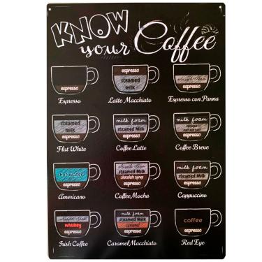 Imagem de Placa Decorativa Mdf Know Your Coffee