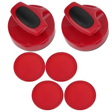 Imagem de Empurradores De Air Hockey, Discos De Substitui??o Vermelhos De Air Hockey E Goleiros De Empurrador Deslizante Para Mesas De Jogo, Conjunto De Empurrador Deslizante De 94 Mm Com 4 Acess¨®rios De P