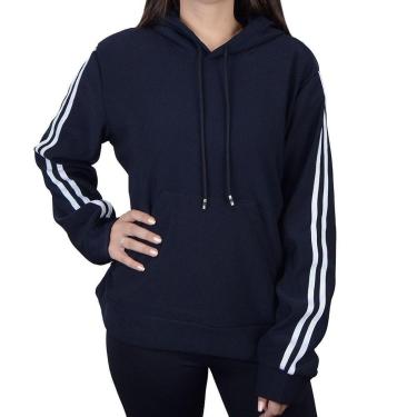 Imagem de Blusa Feminina Facinelli City Lady Moletom Plus Size Azul Marinho - 678036-Feminino