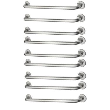 Imagem de Alça de Apoio Barra Inox Kit 9 Unidades 70cm Acessibilidade Deficiente Anti Queda Idoso...