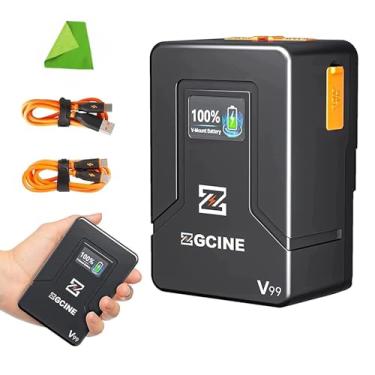 Imagem de ZGCINE ZG-V99 (versão atualizada) Bateria de câmera mini V-Mount 99Wh (14,8V 6800mAh), saída D-TAP BP USB-C USB-A, adequada para/celular/câmera, luz LED de alta potência