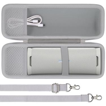 Imagem de co2CREA Capa rígida de substituição para alto-falante compacto Bluetooth ultra portátil Sony ULT Field 1 (capa branca)