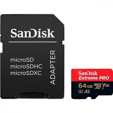 Imagem de Cartão de memória SanDisk 64GB Extreme PRO microSDXC UHS-I com adaptador