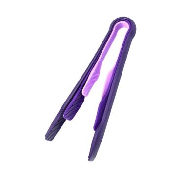 Imagem de Baoblaze Pinça para servir pão, utensílios de cozinha, suporte multiuso para alimentos, pinça prática para bolo, acessórios para loja e restaurante, roxo