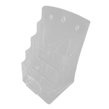 Imagem de Amagogo Suporte de acrílico para exibição de cartão de visita, suporte de panfleto, organizador de bancada para recepção de revistas de documentos, menu de sinais, A4, 4 níveis