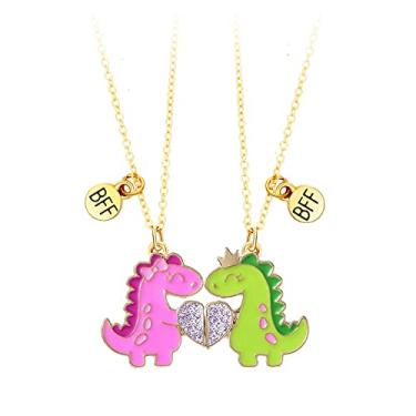 Imagem de DOYYCA Colar magnético para presente Best Friend Friendship para 2 meninas BFF Sister, 16.5 inches with 3 inch extender, Latão, Sem Pedra Preciosa