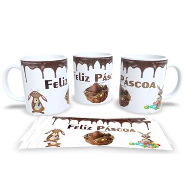 Imagem de Canecas Branca de Porcelana Personalizadas Pascoa 11 (Pascoa 221)
