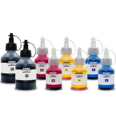 Imagem de Kit 08 Garrafa de Tinta BT5001 e BTD60BK para InkTank Brother DCP-T520