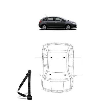 Imagem de Cinto de Segurança 3 pontos dianteiro Citroen C3 - Dialp, Preto