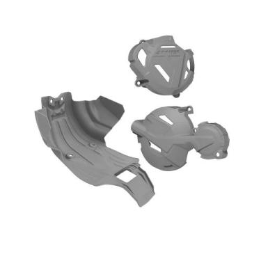 Imagem de Kit Crf 250f Prot. De Quadro + Prot. De Tampa Do Motor Cinza - Anker