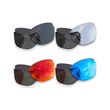 Imagem de Betterun 4 pares de lentes polarizadas de substituição para óculos de sol Oakley Frogskins Lite OO9374, antiarranhões e resistentes a impactos