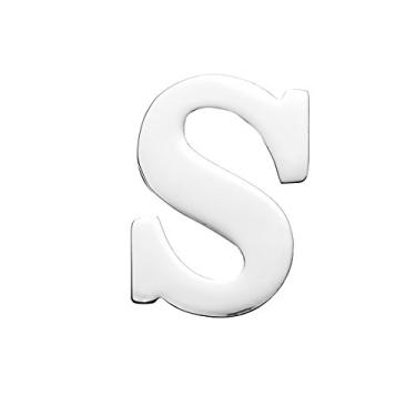 Imagem de MISSU JEWELLRY 26 alfinetes de colarinho de letras do alfabeto prata terno negócios lapela distintivo (P), Cobre