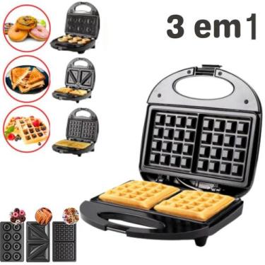 Imagem de Sanduicheira Multifuncional 3 em 1  Waffle, Donuts e Sanduíches - Aimp