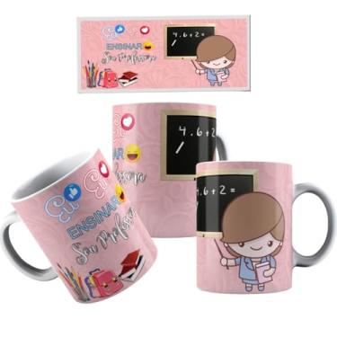 Imagem de Canecas de Porcelana Branca Personalizadas Coleção Profissões (Professora)