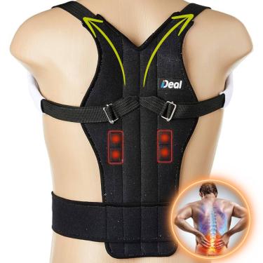 Imagem de Colete Corretor Postural Masculino Feminino Unissex Magnético Preto