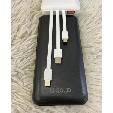 Imagem de Power Bank A'Gold 10.000 MAH Múltiplos cabos