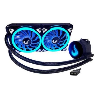 Imagem de Water Cooler Fan Led Rgb 240mm Rise Mode Black Completo para Pc Gamer,