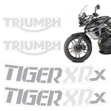 Imagem de Kit Adesivos Tanque Triumph Tiger 800 Xrx Moto Escura - SPORTINOX