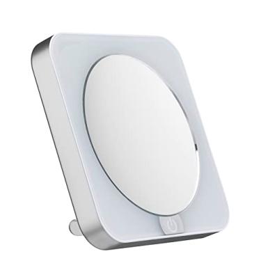 Imagem de Conair Espelho de maquiagem iluminado, espelho de penteadeira de LED, espelho de ampliação 12X, espelho de viagem compacto com ventosa, operado a bateria em branco
