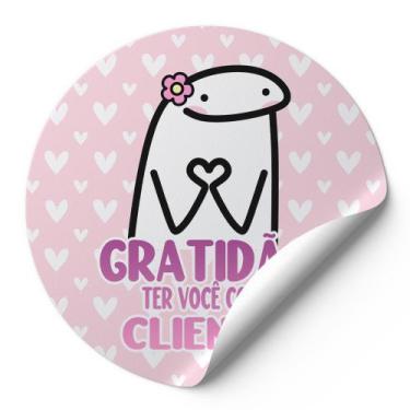 Imagem de 120 Etiquetas Auto Colante Adesivos Redondos Gratidão Ter Você Como Cl