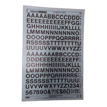 Imagem de Letraset Decalque 25 X 38cm Letras Adesivas 26.9mm De Altura