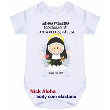 Imagem de body bebê minha primeira procissão de santa rita de cássia cód 9661 - 