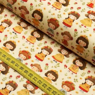 Imagem de Tecido Estampado para Patchwork - Camponesas 2 (0,50x1,40) - Fabricart