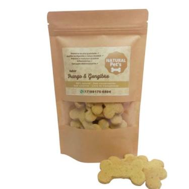Imagem de Biscoito Funcional Para Cães -Sabor Frango e Gengibre -100% Natural - 