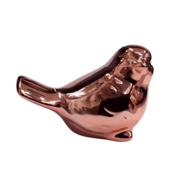 Imagem de Pássaro em porcelana decorativo 8x5x4,5cm - QUERO PRESENTEAR