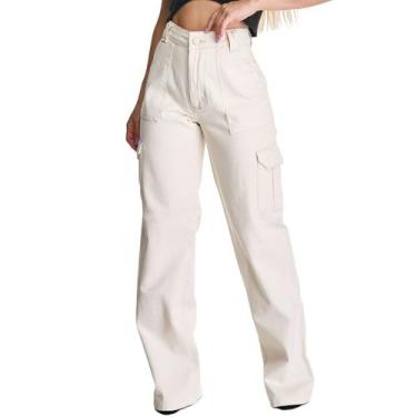 Imagem de Calça Sarja HNO Jeans Cargo Off White, 42