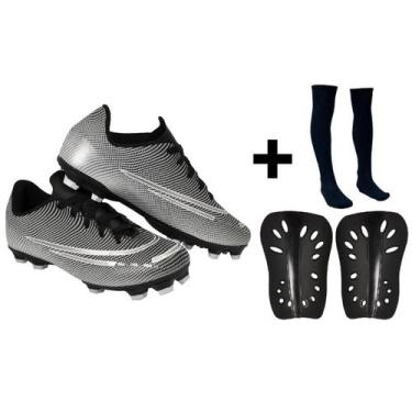 Imagem de Chuteira Campo Adulto Juvenil 200 Nova Travas Gramado Futebol Uzze + R