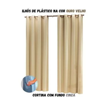 Imagem de Cortina Blackout Sala ou Quarto PVC (plástico) Rústica 100% Blecaute 2