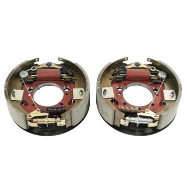 Imagem de RALZAOTO 12-1/10.2 cm X 3-3/20.3 cm (31.1 cm X 8.6 cm) Par de montagem de freio de reboque hidráulico para eixos de reboque 9.000/4.5 kg (9K/10K) substituição de 7 parafusos esquerdo e direito para