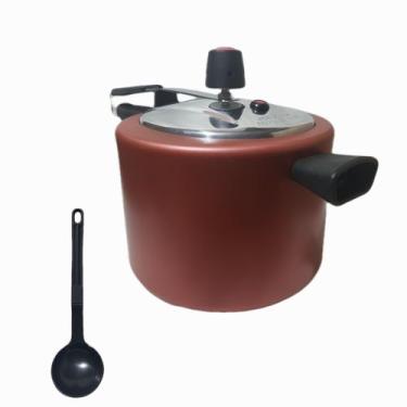 Imagem de Panela Pressão Antiaderente 4,5 Litros- Marcolar- Antiaderente + 1 Con