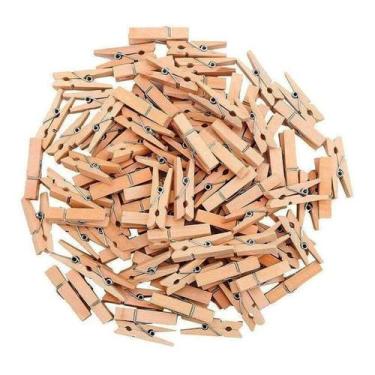 Imagem de Mini Pregador de Madeira - 50 unidades - Extra Festas, Bege